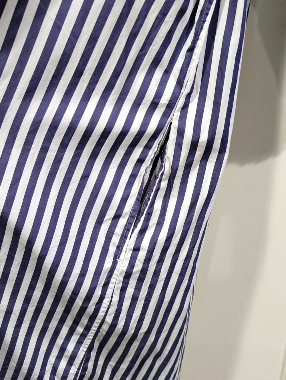Ann Mashburn Elbow Sleeved Frill Dress in Navy Bengal Stripe - Picture 7 of 15